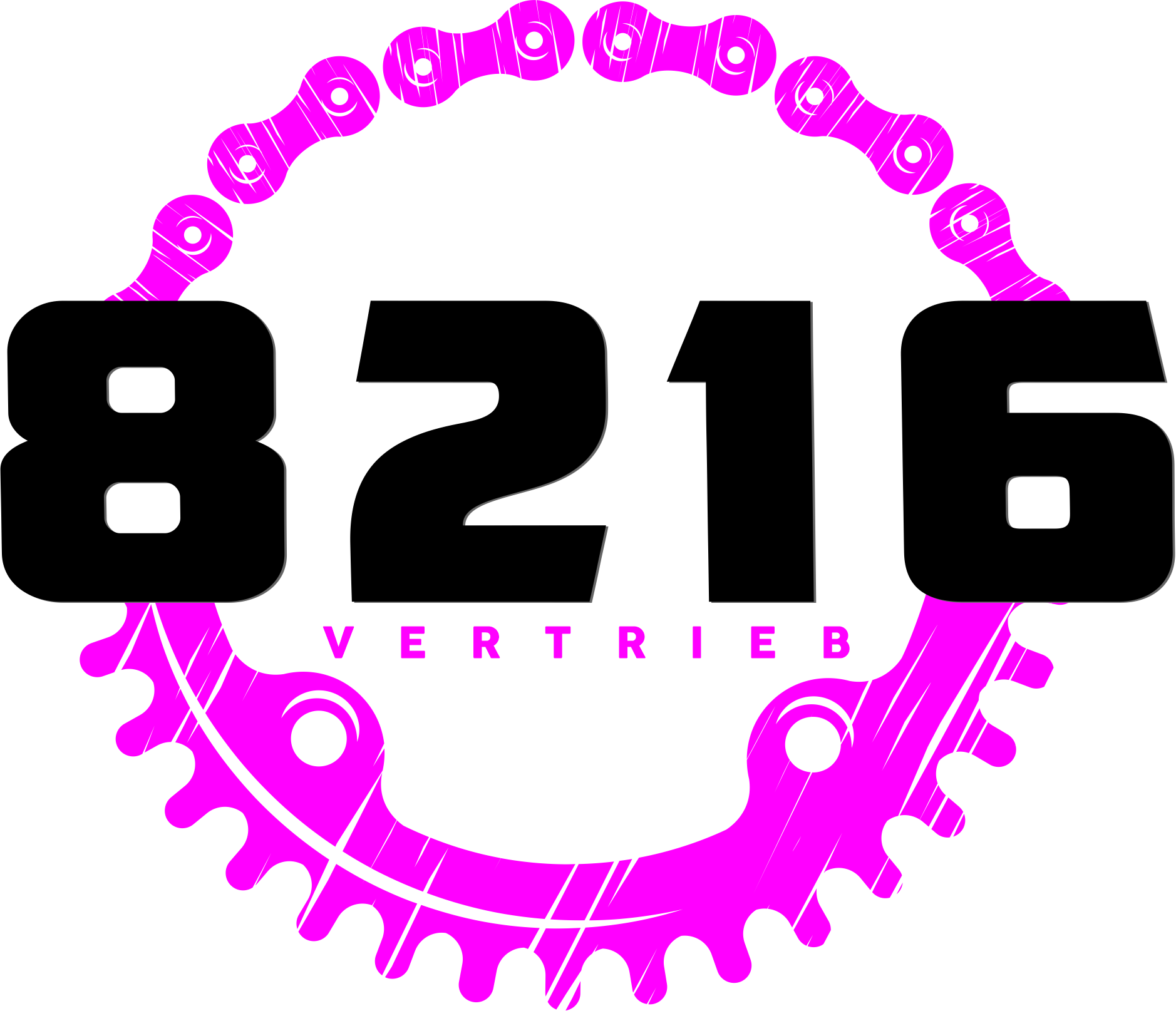 Logo 8216 vertrieb pink schwarz 1000x1000